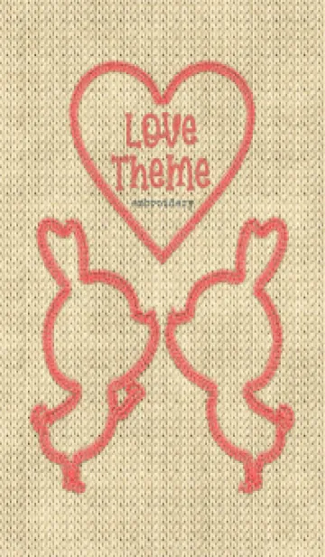 [LINE着せ替え] Love Theme Embroidery 43の画像1