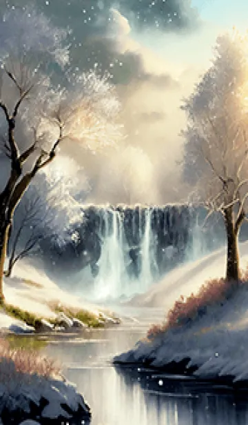 [LINE着せ替え] 優美な冬の風景の着せかえ(Winter-1612)の画像1