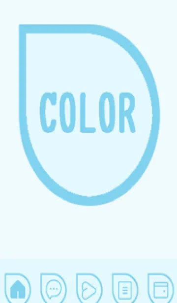 [LINE着せ替え] blue color J48の画像1