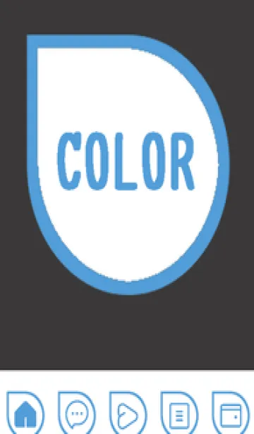 [LINE着せ替え] blue color J50の画像1