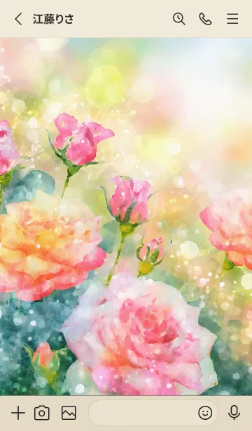 [LINE着せ替え] 薔薇(バラ)の花の着せかえ(R1597)の画像2