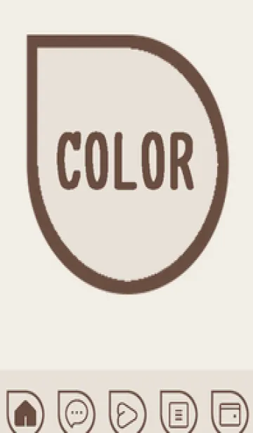 [LINE着せ替え] brown color J47の画像1