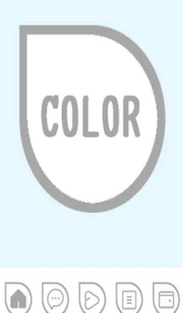 [LINE着せ替え] blue color J49の画像1