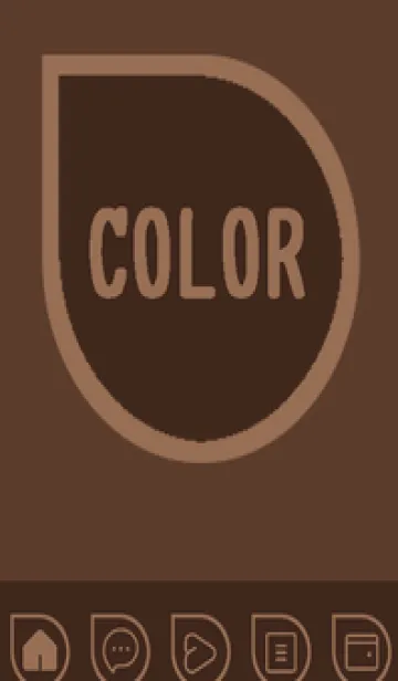 [LINE着せ替え] brown color J46の画像1