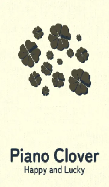 [LINE着せ替え] Piano clover 黒紫の画像1