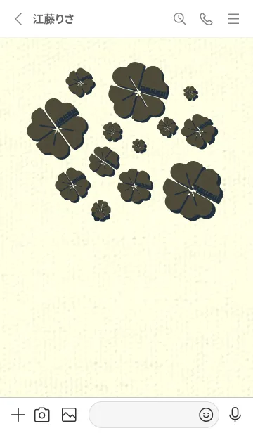 [LINE着せ替え] Piano clover 黒紫の画像2