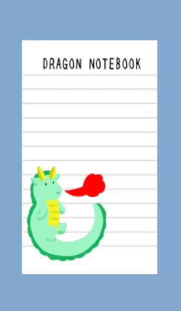 [LINE着せ替え] 辰のノート/くすみブルーの画像1