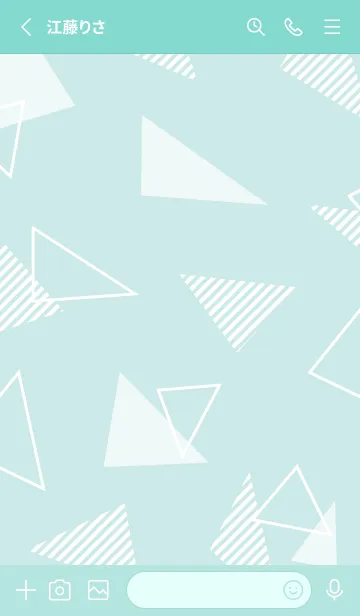 [LINE着せ替え] 白いおしゃれな三角18の画像2