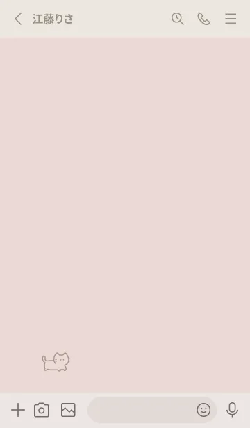 [LINE着せ替え] ねこ. ピンクベージュの画像2