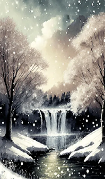 [LINE着せ替え] 優美な冬の風景の着せかえ(Winter-1629)の画像1