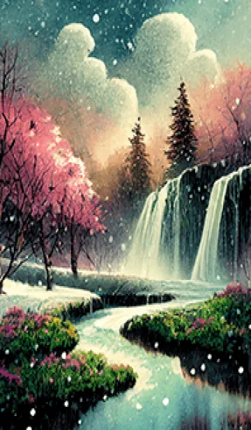 [LINE着せ替え] 優美な冬の風景の着せかえ(Winter-1626)の画像1