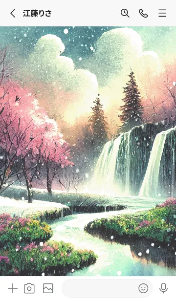 [LINE着せ替え] 優美な冬の風景の着せかえ(Winter-1626)の画像2