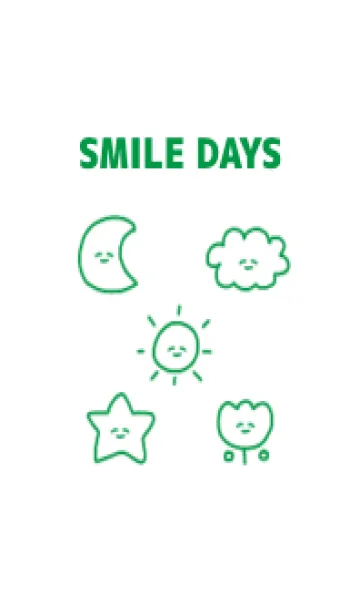 [LINE着せ替え] SMILE_DAYS (緑)の画像1