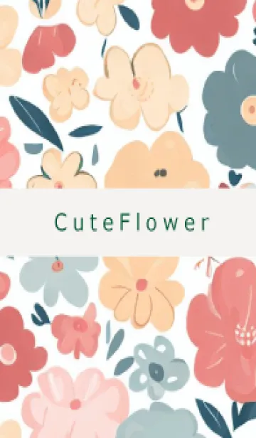 [LINE着せ替え] Cute Flower-Brown-65の画像1