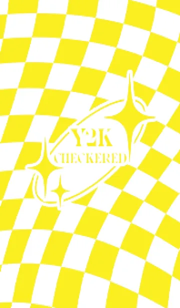 [LINE着せ替え] ✦ Y2K CHECKERED ✦ 04 YELLOW ✦の画像1