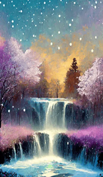 [LINE着せ替え] 優美な冬の風景の着せかえ(Winter-1633)の画像1