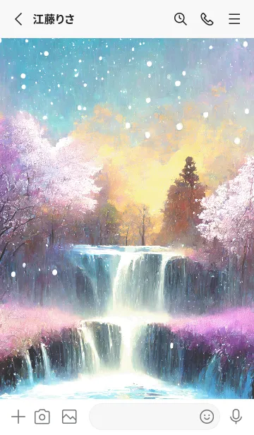 [LINE着せ替え] 優美な冬の風景の着せかえ(Winter-1633)の画像2