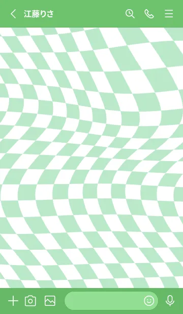 [LINE着せ替え] ✦ Y2K CHECKERED ✦ 04 GREEN 2 ✦の画像2