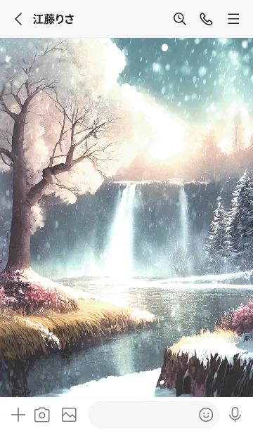 [LINE着せ替え] 優美な冬の風景の着せかえ(Winter-1635)の画像2