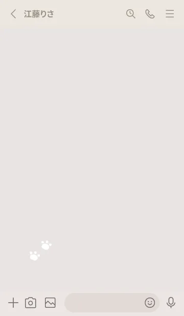 [LINE着せ替え] ねこと肉球 / ライトベージュの画像2