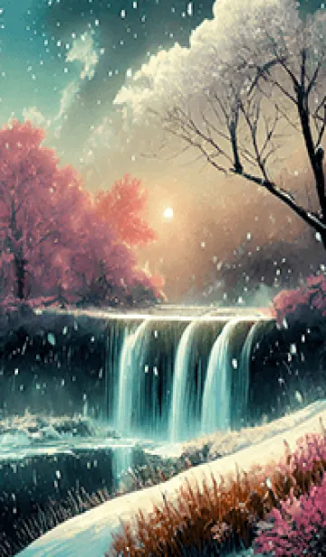 [LINE着せ替え] 優美な冬の風景の着せかえ(Winter-1639)の画像1