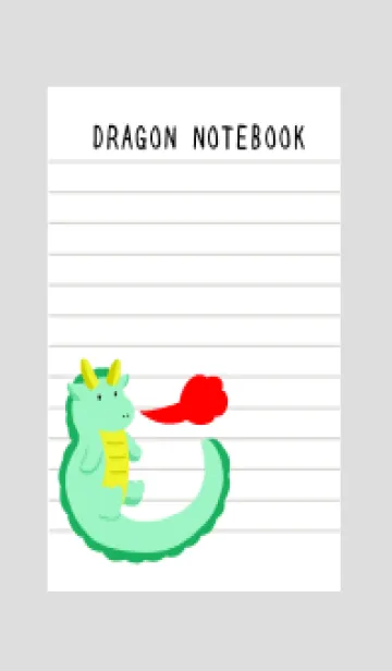 [LINE着せ替え] 辰のノート/グレイの画像1