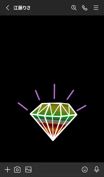 [LINE着せ替え] グラデーション ダイヤモンド .137の画像2