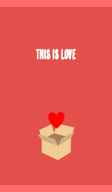 [LINE着せ替え] 段ボールの中から愛 赤色の画像1