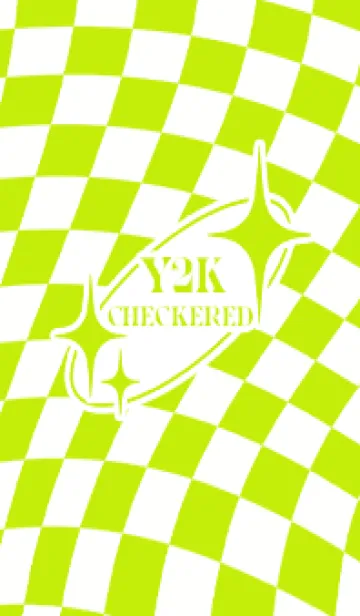 [LINE着せ替え] ✦ Y2K CHECKERED ✦ 04 GREEN 1 ✦の画像1