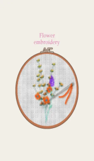 [LINE着せ替え] Flower embroidery 52の画像1