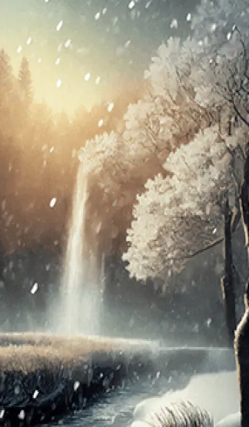 [LINE着せ替え] 優美な冬の風景の着せかえ(Winter-1644)の画像1