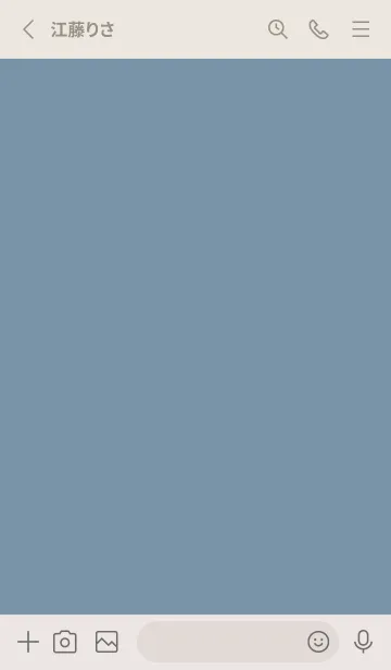 [LINE着せ替え] シンプル（beige blue)V.1734の画像2