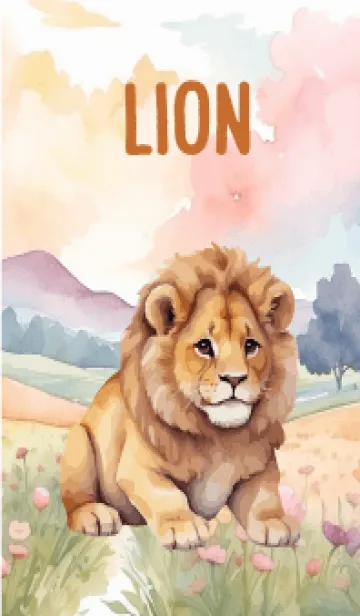 [LINE着せ替え] Lion In Flower Theme 3 (JP)の画像1