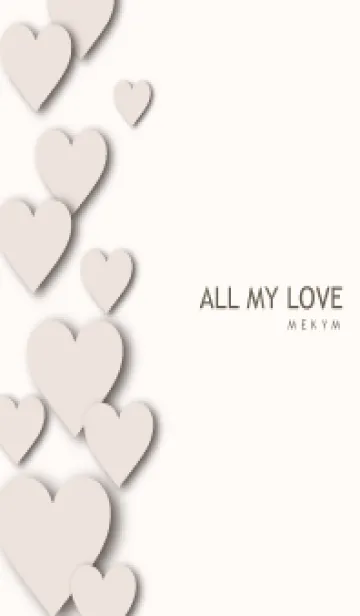 [LINE着せ替え] ALL MY LOVE-BEIGE HEART 19の画像1