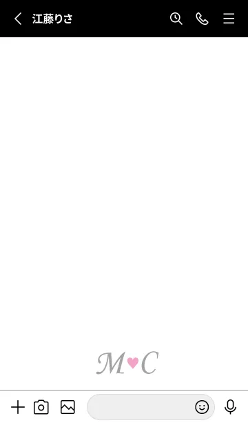 [LINE着せ替え] LOVE INITIAL-M&C イニシャル 7の画像2