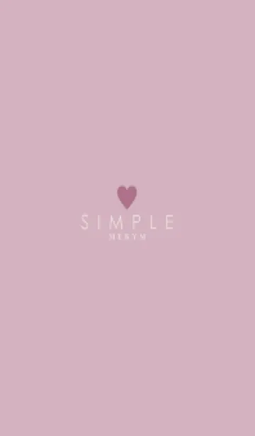 [LINE着せ替え] DUSKY PINK - SIMPLE HEART - 22の画像1