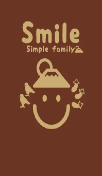 [LINE着せ替え] スマイル＆一富士二鷹三茄子 チョコレートの画像1