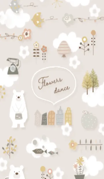 [LINE着せ替え] brown♡Flowers dance03_1の画像1
