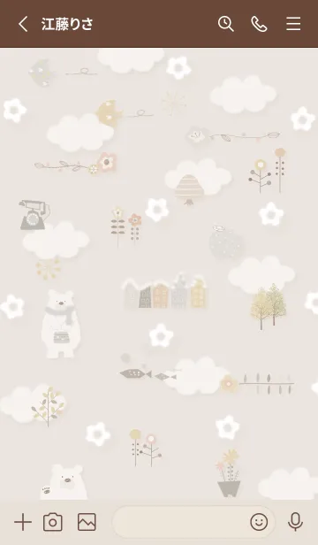 [LINE着せ替え] brown♡Flowers dance03_1の画像2