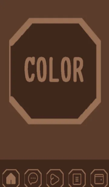 [LINE着せ替え] brown color K46の画像1