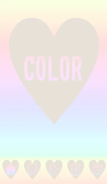 [LINE着せ替え] brown color rainbow F07の画像1