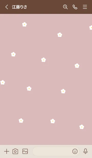 [LINE着せ替え] flower pattern_pinkbeigeの画像2