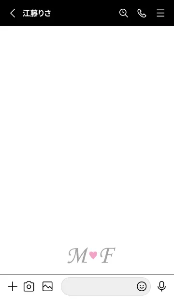 [LINE着せ替え] LOVE INITIAL-M&F イニシャル 7の画像2