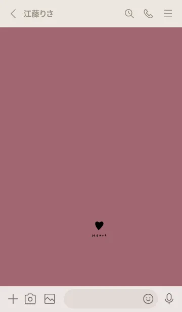 [LINE着せ替え] くすみダークピンクとブラックハート。の画像2