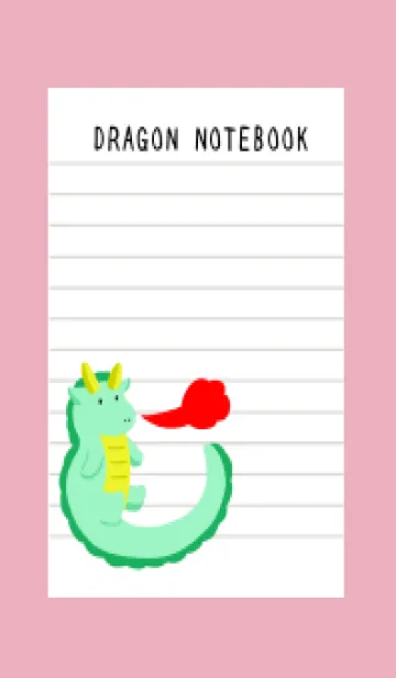 [LINE着せ替え] 辰のノート/ローズピンクの画像1