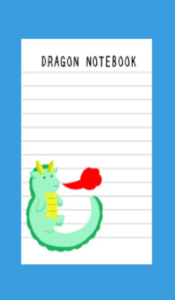 [LINE着せ替え] 辰のノート/ブルー/イエローの画像1