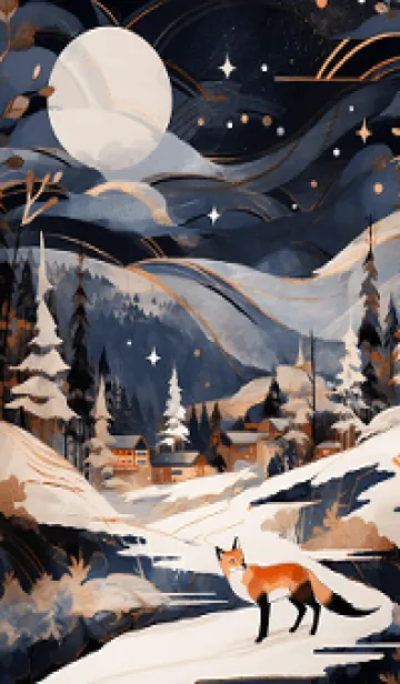 [LINE着せ替え] キツネは家に帰る途中ですの画像1