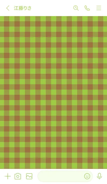 [LINE着せ替え] ハート ギンガムチェック 134の画像2