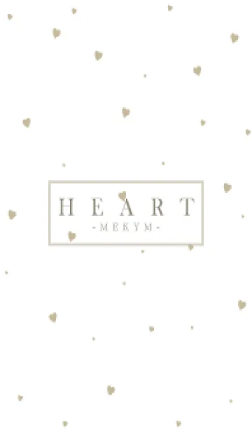 [LINE着せ替え] HEART BEIGE-SIMPLE MEKYM 21の画像1