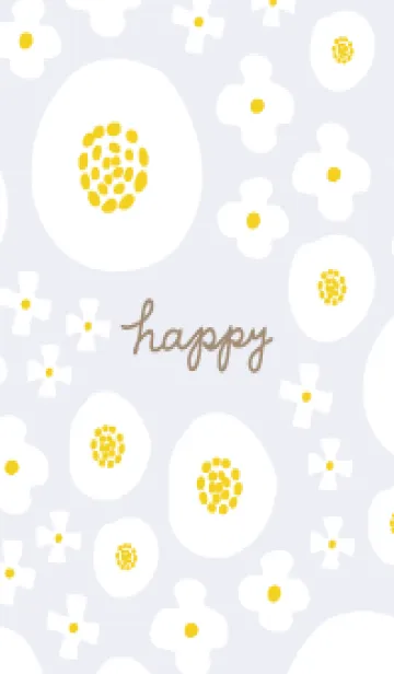 [LINE着せ替え] 3種の白い花12の画像1